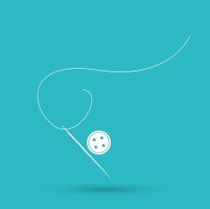 Needle and thread vector icon