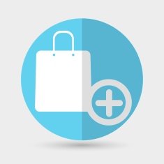 Shopping bags icon on a white background