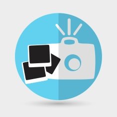 Camera icon on a white background N8