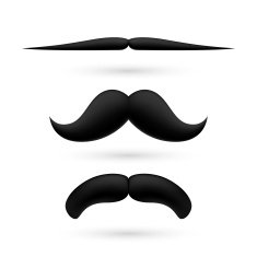 set of three moustache N4