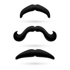 set of three moustache N5