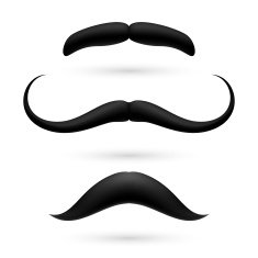 set of three moustache N6