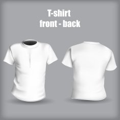 Shirt front and back on a gray background stylish