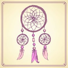 Sketch dream catcher in vintage style