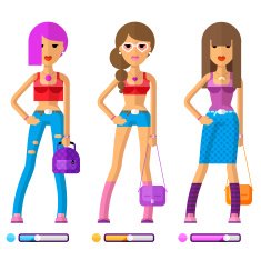 beautiful young girl vector logo design template lifestyle or teenager