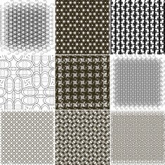 Set of 9 abstract vintage geometric wallpaper