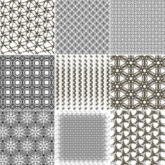 Set of 9 abstract vintage geometric wallpaper N2
