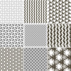 Set of 9 abstract vintage geometric wallpaper N4