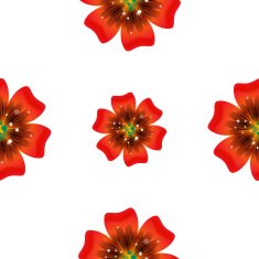 Beautiful orange flower Seamless floral pattern