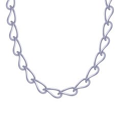 Thin chain silver metallic necklace or bracelet