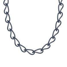 Thin chain black metallic necklace or bracelet