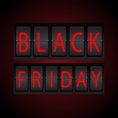 Black friday mechanical timetable vector