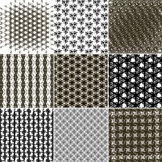Set of 9 abstract vintage geometric wallpaper N5