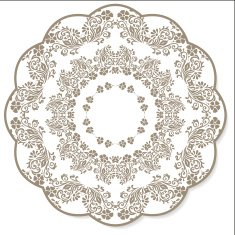 Lace flower round napkin