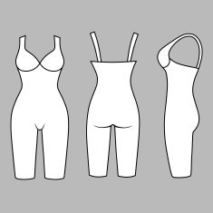 Woman outlined slimming underwear