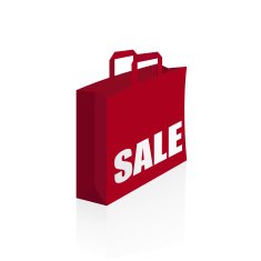 Red plastic shopping bag