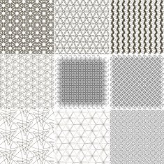 Set of 9 abstract vintage geometric wallpaper N8