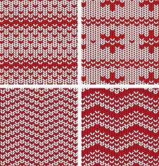 Christmas seamless knitting ornament
