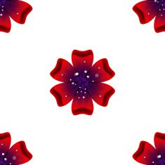 Beautiful rad flower Seamless floral pattern