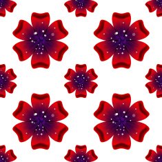 Beautiful rad flower Seamless floral pattern N3