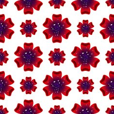 Beautiful rad flower Seamless floral pattern N4