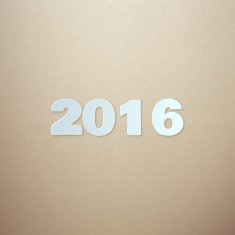 2016 on Cardboard background Vector N2