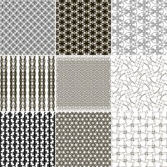 Set of 9 abstract vintage geometric wallpaper N18