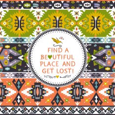 Ethnic vector pattern in mexican style N3