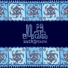 Hand drawn Background in South American Indian Style with Mayan N2