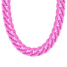 Chunky chain plastic pink necklace or bracelet