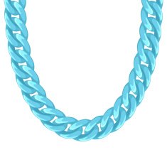 Chunky chain plastic turquoise necklace or bracelet
