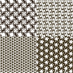 Set of 9 abstract vintage geometric wallpaper N22