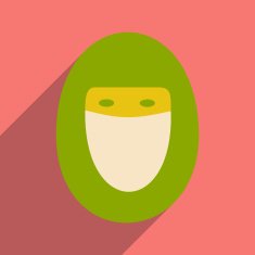Flat with shadow icon and mobile application hijab N2