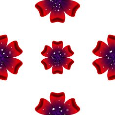 Beautiful rad flower Seamless floral pattern N6