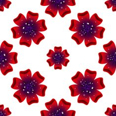 Beautiful rad flower Seamless floral pattern N9