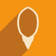Flat with shadow icon and mobile applacation necklace N3