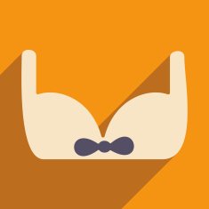 Flat with shadow icon and mobile applacation bra N2