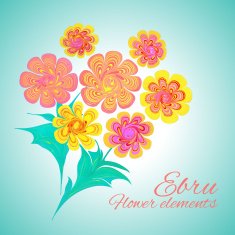 Ebru flowers N2