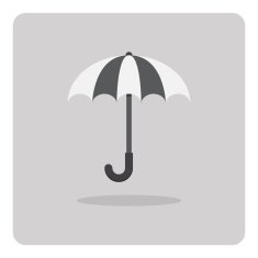 Vector of flat icon umbrella