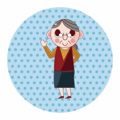 family grandmother character theme elements N22
