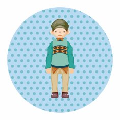 boy man cartoon theme elements N128