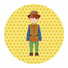 boy man cartoon theme elements N133