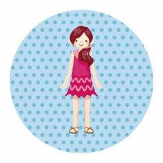 lady girl cartoon theme elements N124
