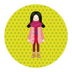 lady girl cartoon theme elements N127