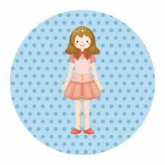 lady girl cartoon theme elements N128