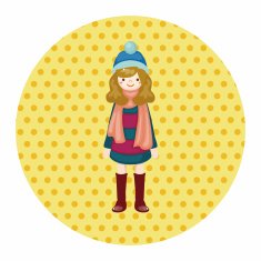 lady girl cartoon theme elements N132