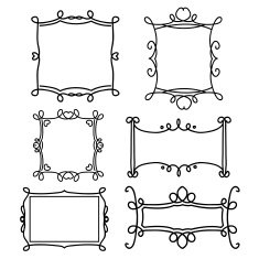 decorative frame line vector set