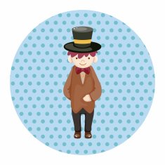 boy man cartoon theme elements N137