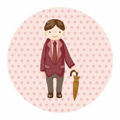 boy man cartoon theme elements N139