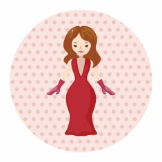 lady girl cartoon theme elements N133